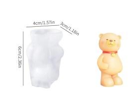 Molde silicona osito con collar